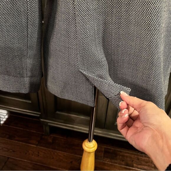 Vintage Pendleton Wool Blazer Navy Herringbone Padded Shoulders, size 12 - Picture 9 of 11